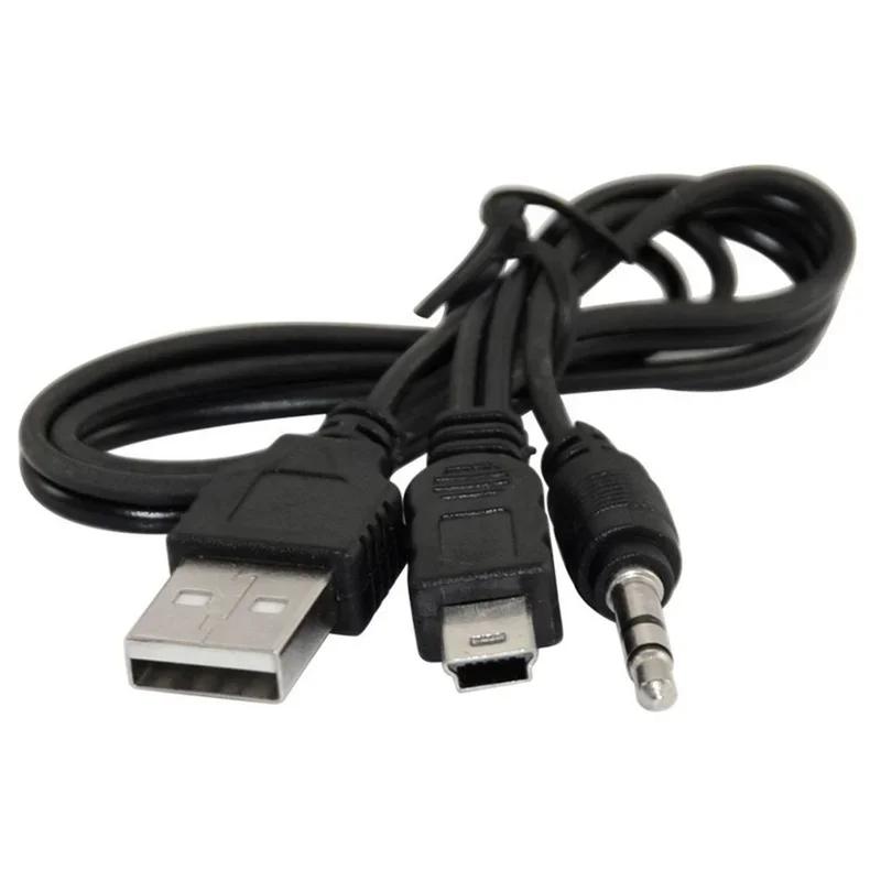  Ƽ  USB 2.0 A -̴ B ,  AUX 1-2  ̺   ̺ ڵ, 0.5m, 3.5mm, 1 